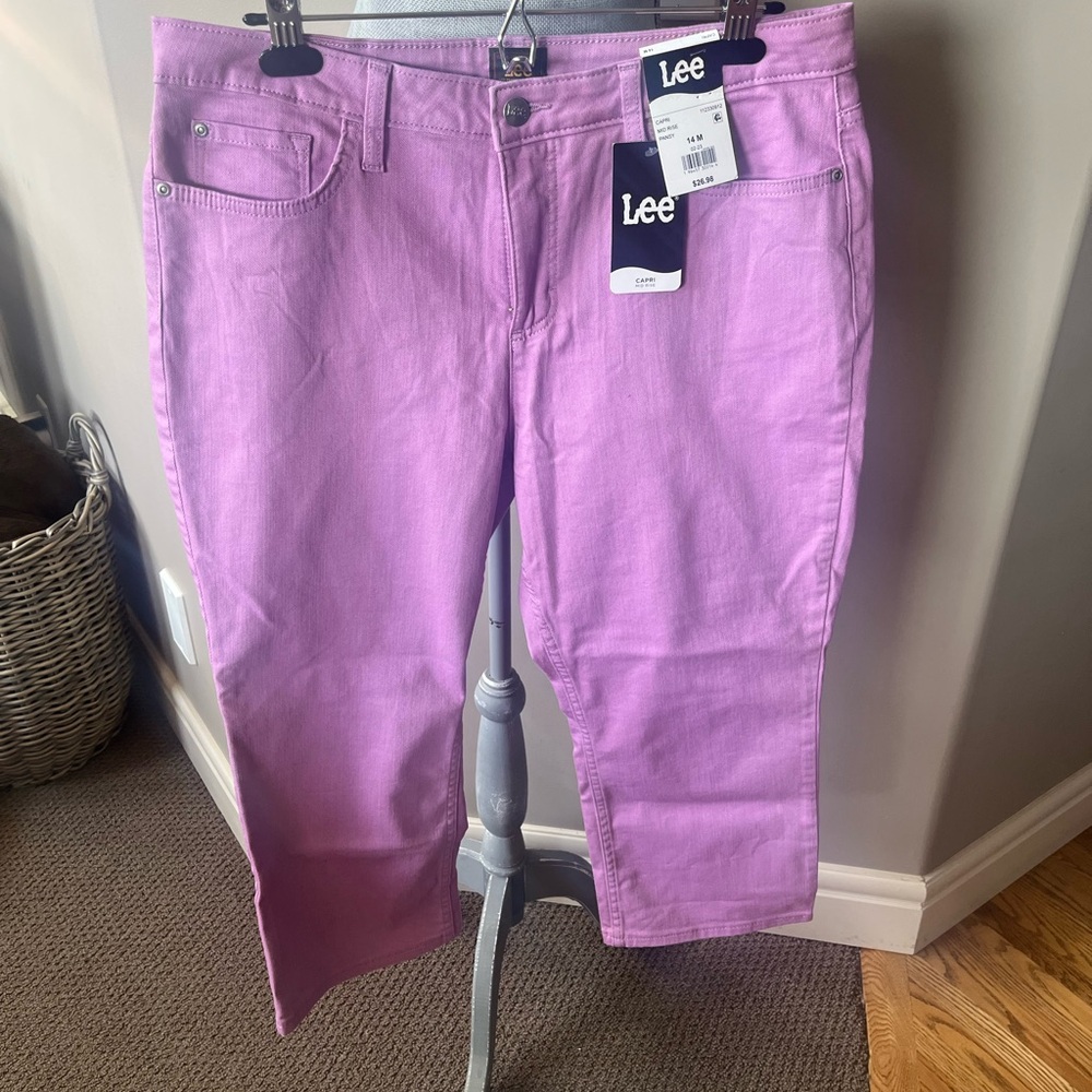 Lee Pastel Purple Denim Capri